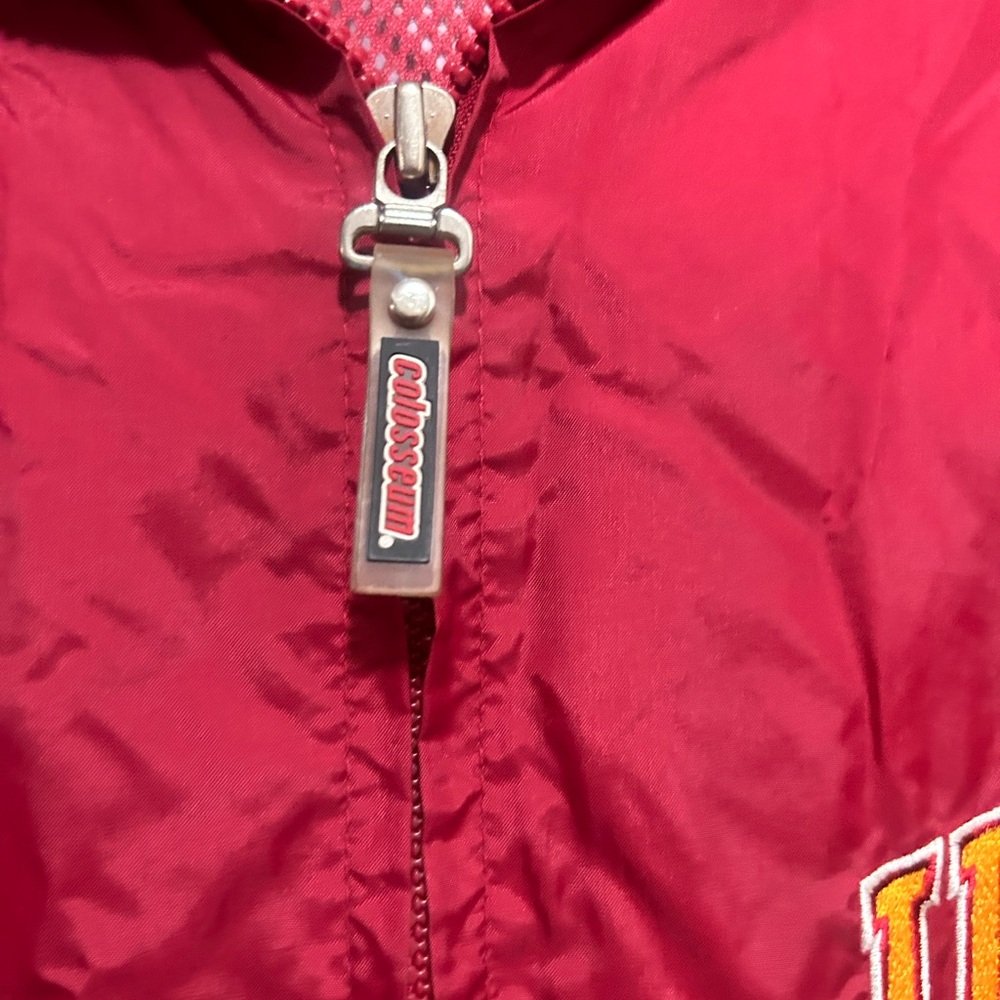 Colosseum Trojan USC Windbreaker Red Hoodie Jacket - Picture 4 of 7